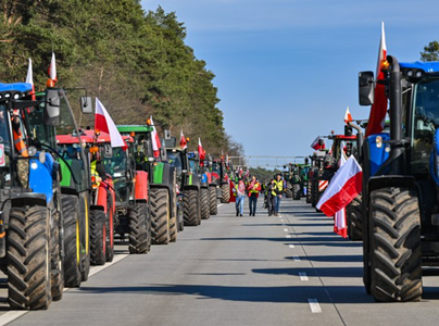 Două puncte de trecere a frontierei din Polonia în Germania, Swiecko şi Gubinek, blocate de agricultori polonezi