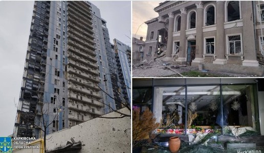 Atac cu rachete asupra oraşului Harkov: şase persoane au fost rănite, mai multe clădiri rezidenţiale au fost avariate