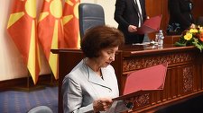 Preşedinta Macedoniei de Nord a refuzat să pronunţe la depunerea jurământului noul nume al ţării sale