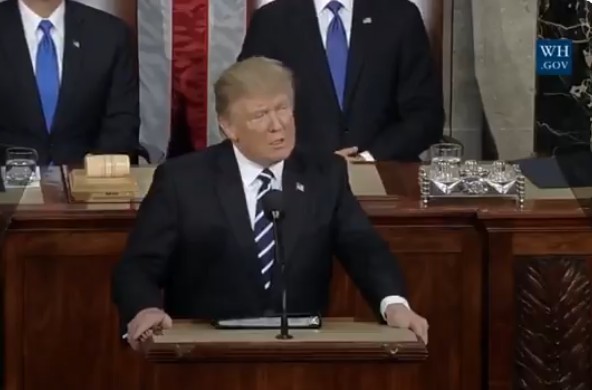 Donald Trump, pentru prima oară în faţa Congresului în noul său mandat