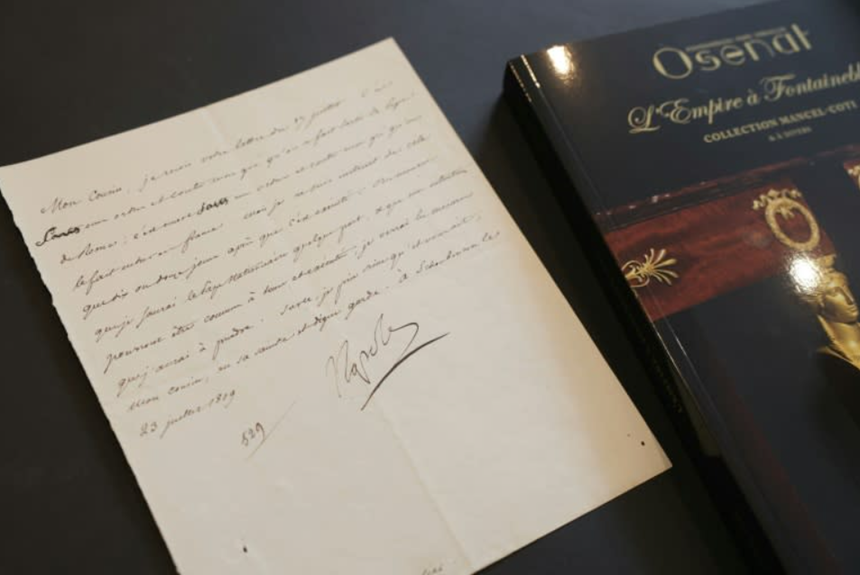 Scrisoarea lui Napoleon despre arestarea Papei Pius al VII-lea, vândură la licitaţie în Franţa cu 26.360 de euro