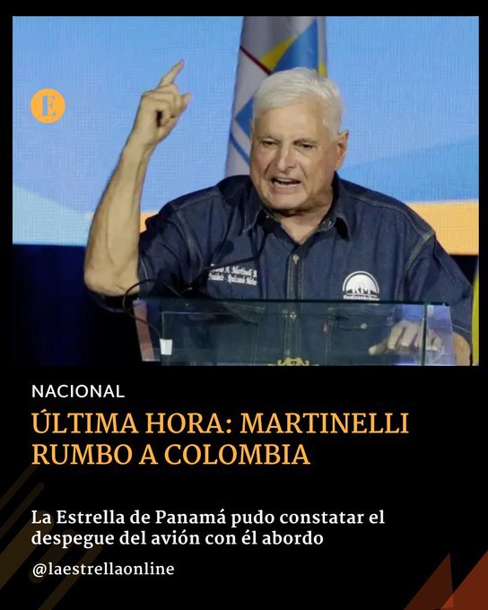 Fostul preşedinte panamez Martinelli a obţinut azil în Columbia. El a părăsit ambasada statului Nicaragua din Panama City