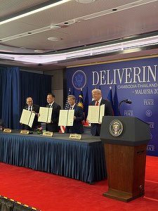 Acordul de pace între Thailanda şi Cambodgia a fost semnat duminică, la Kuala Lumpur, în prezenţa lui Donald Trump - VIDEO
