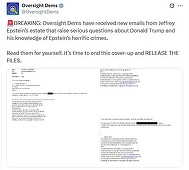 Congresmeni democraţi publică e-mailuri atribuite lui Epstein în care finanţistul afirmă că Trump ”ştia despre fete” şi ”a petrecut timp de mai multe ore” cu una dintre ele
