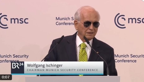 Conferinţa de securitate de la München a început cu o glumă a gazdei, care şi-a pus ochelari de soare în stilul lui Emmanuel Macron: „Ceea ce s-a întâmplat la Davos nu trebuie să rămână la Davos”, spune Ischinger - VIDEO