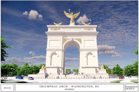 Comisia de Arte Frumoase aprobă în unanimitate proiectul Arcului de Triumf al lui Trump, care ”zdrobi” Arcul de Triumf de la Paris