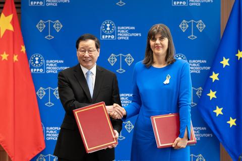 Parchetul European semnează un acord cu Procuratura Supremă a Poporului din China, pentru consolidarea cooperării