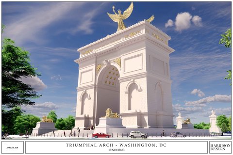 Donald Trump spune că arcul de triumf pe care îl are în plan pentru Washington va fi şi un complex militar pentru muniţie, lunetişti şi drone: "Nu va exista nicio altă instalaţie de acest fel nicăieri în lume"