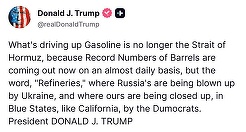 Trump dă vina scumpirii carburanţilor pe atacurile Ucrainei în Rusia şi nu pe Războiul său din Iran