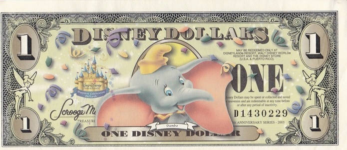 Grupul Disney renunţă la activitatea de tipărire a propriilor dolari