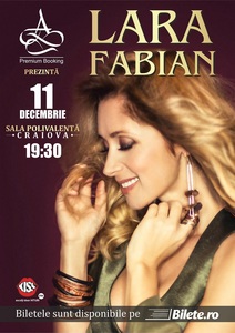 Cântăreaţa Lara Fabian va concerta în decembrie la Craiova