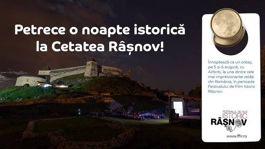 Premieră: Turiştii pot dormi la cort în cetatea Râşnov, în zilele Festivalului de Film Istoric