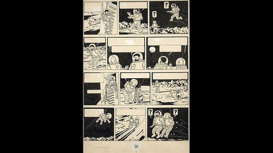 Un desen cu Tintin a fost vândut la licitaţie cu preţul record de 1,55 milioane de euro