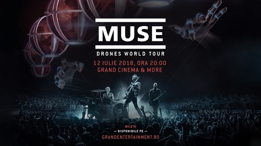 Un film despre turneul mondial "Drones" al trupei britanice Muse va fi proiectat la Grand Cinema & More