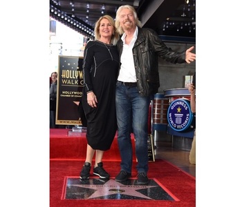 Antreprenorul miliardar Richard Branson a primit o stea pe Hollywood Walk of Fame

