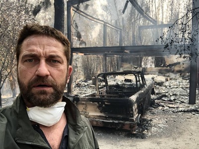 Casa actorului Gerard Butler din Malibu a ars în incendiile care devastează California - FOTO