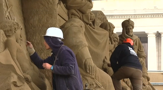 Scena naşterii Domnului din Piaţa Sf. Petru din Vatican, creată din 720 de tone de nisip