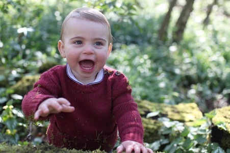 Casa regală britanică a dat publicităţii trei noi fotografii cu prinţul Louis care împlineşte marţi vârsta de 1 an