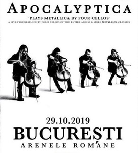 Formaţia finlandeză Apocalyptica va susţine un concert, pe 29 octombrie, la Arenele Romane din Bucureşti