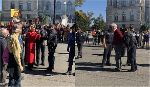 Actorii Jane Fonda şi Sam Waterston, arestaţi în timpul unui protest din faţa Capitoliului

