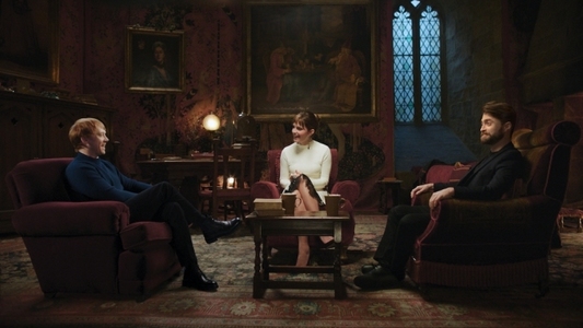 Prima imagine cu Daniel Radcliffe, Emma Watson şi Rupert Grint la reuniunea „Harry Potter”, lansată