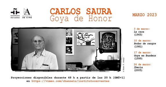 Filme de Carlos Saura, difuzate în martie, online, de Institutul Cervantes 