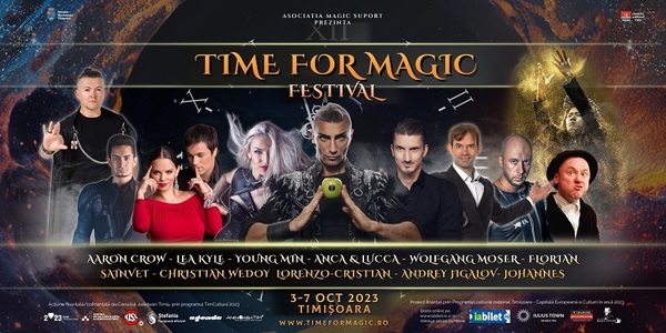 Cei mai talentaţi iluzionişti din lume, prezenţi la Festivalul Internaţional de Magie "Time for magic" de la Timişoara