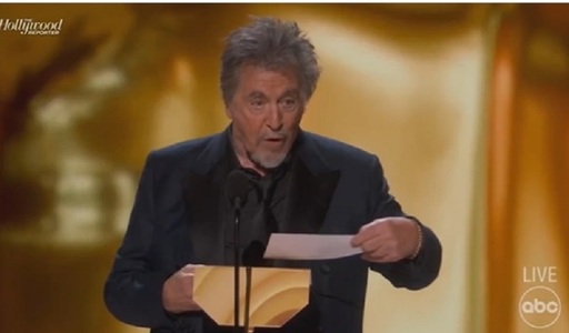 Al Pacino a explicat motivul pentru care nu a menţionat toţi nominalizaţii la categoria "cel mai bun film" la gala Premiilor Oscar 2024: "O alegere a producătorilor"