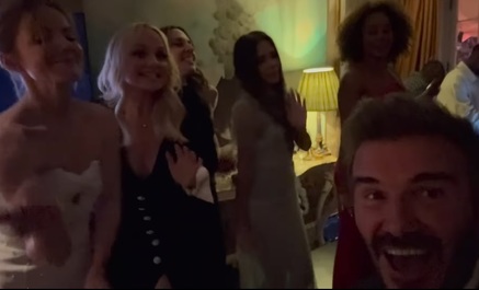 Spice Girls s-au reunit la petrecerea de 50 de ani a Victoriei Beckham - VIDEO