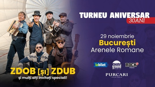 Zdob şi Zdub marchează 30 de ani de muzică printr-un concert special la Arenele Romane