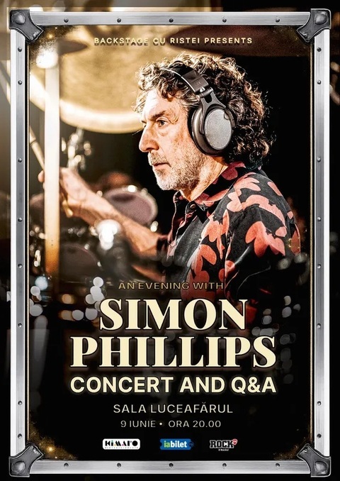 Simon Phillips, unul dintre cei mai mari toboşari ai lumii, va susţine un recital la Sala Luceafărul din Bucureşti