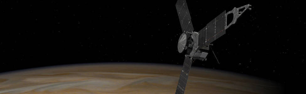Sonda spaţială Juno s-a apropiat pentru prima dată de Jupiter