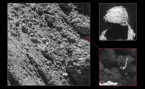 Robotul Philae a fost suprins în imaginile realizate de sonda spaţială Rosetta