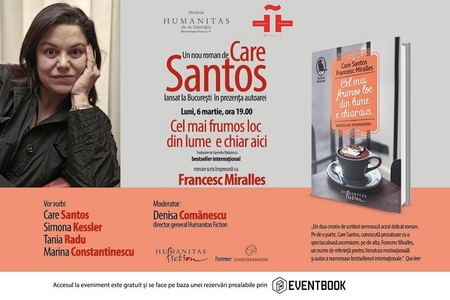 Scriitoarea catalană Care Santos revine la Bucureşti pentru a lansa romanul "Cel mai frumos loc din lume este chiar aici"