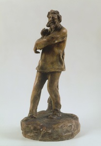 Lucrarea ”Sculptorul Rodin pictând”, de Camille Claudel, expusă temporar în Galeria de Artă Europeană a MNAR
