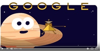 Google şi-a modificat logoul pentru a marca misiunea sondei spaţiale Cassini