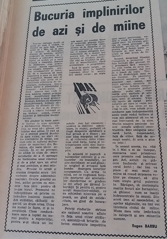 Eugen Barbu scria despre