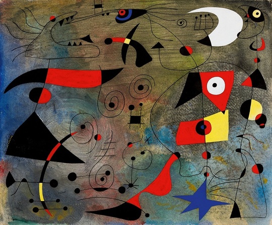 ”Femme et oiseaux”, de Juan Miró