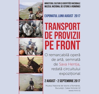 Pictura ”Transport de provizii pe front”, de Sava Henţia, este exponatul lunii august la MNIR, după ce a fost restaurată