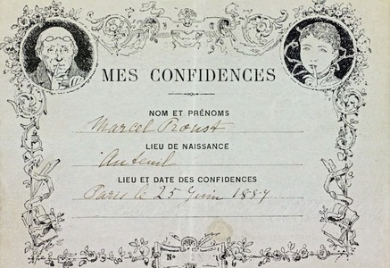 Primul chestionar scris de Marcel Proust la vârsta de 15 ani, estimat la 250.000 de euro, va fi licitat la Grand Palais 