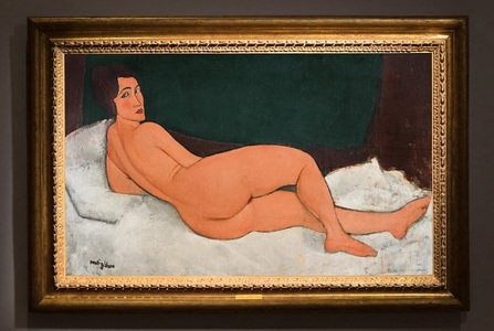 Tabloul „Nu couché (sur le côté gauche)", de Modigliani, adjudecat contra sumei de 157,2 de milioane de dolari