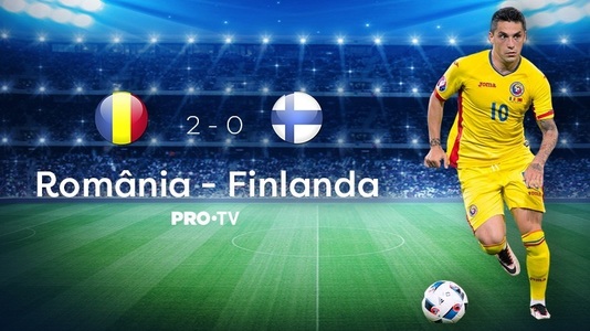 Meciul România - Finlanda, de la PRO TV, a fost lider de audienţă pe toate categoriile de public, cu peste 1,8 milioane de telespectatori