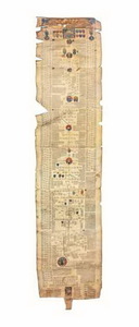 Un tabel cronologic şi genealogic al regilor Franţei din 1520, scos la licitaţie