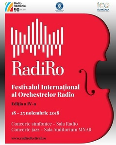 Concerte de jazz în premieră la Festivalul Orchestrelor Radio RadiRo, între 18 şi 25 noiembrie