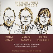 UPDATE - Americanul Arthur Ashkin, francezul Gérard Mourou şi canadianca Donna Strickland, laureaţii Premiului Nobel pentru Fizică pe 2018