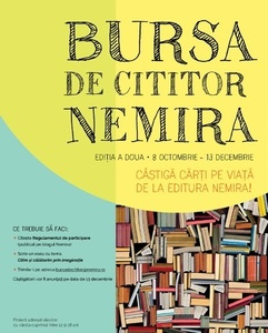 Proiectul-concurs Bursa de cititor Nemira, ediţia a II-a, va avea loc între 8 octombrie şi 13 decembrie