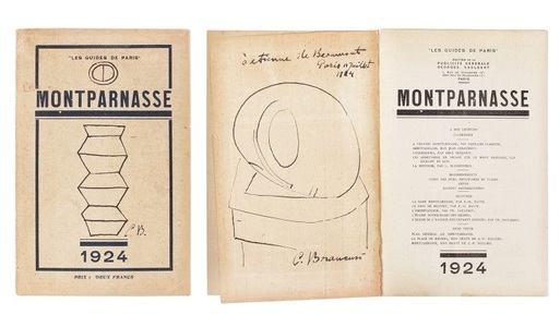 Schiţele în tuş "La Colonne sans fin/ La muse endormie", de Brâncuşi, licitate la Artmark de la 10.000 de euro