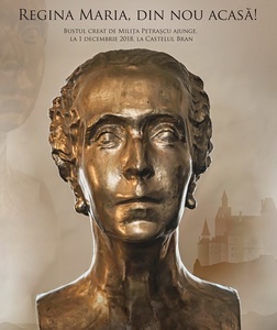 Un bust din bronz al reginei Maria, sculptat de Miliţa Petraşcu, va fi expus la Castelul Bran de 1 Decembrie