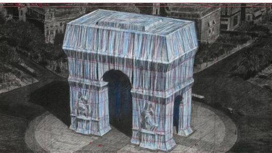Arcul de Triumf, unul dintre monumentele emblematice ale Parisului, va fi în întregime "împachetat" în 2020 de artistul Christo