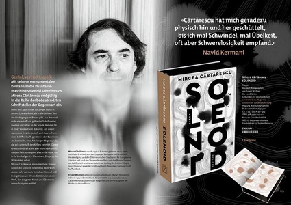 Ediţia în limba germană a romanului "Solenoid", de Mircea Cărtărescu, va apărea pe 23 septembrie